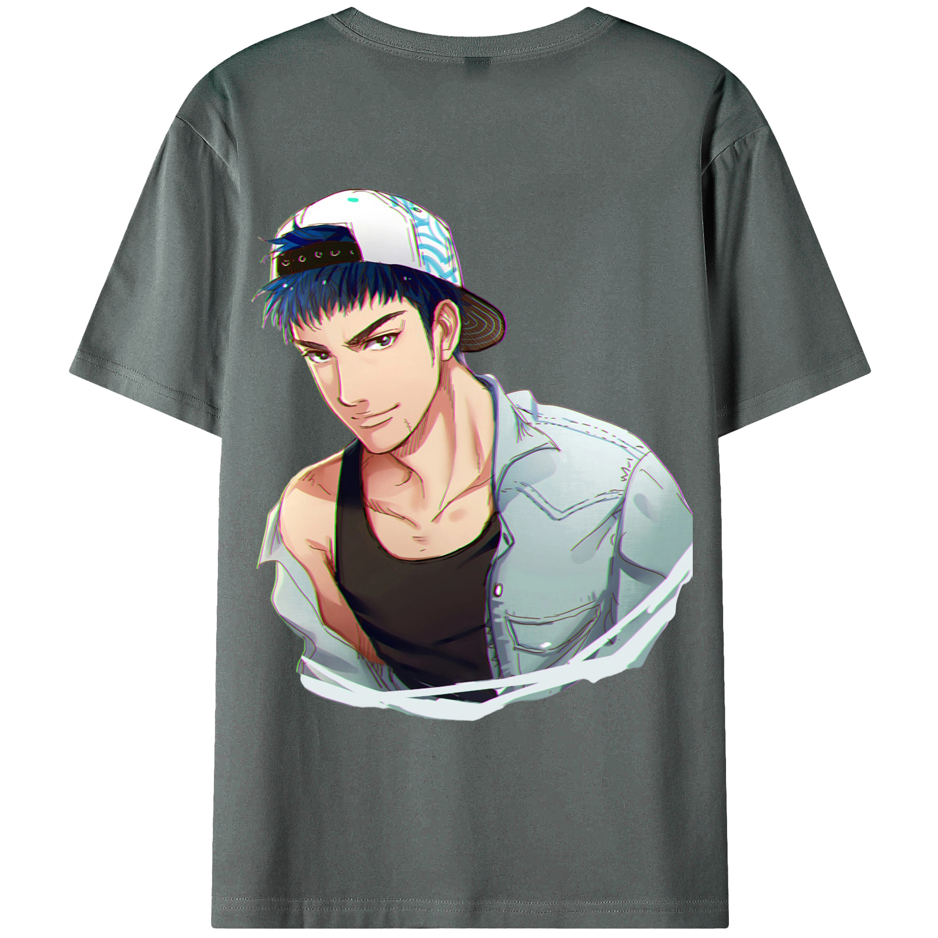 （画像用） SLAM DUNK／スラムダンク 綿100％ メンズ半袖Tシャツ（バックプリント） 通気性